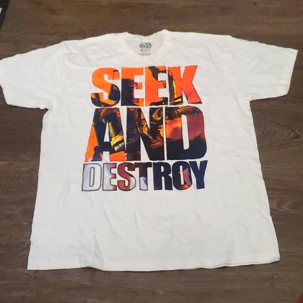STAR WARS ECKO UNLTD BOBA FETT SEEK AND DESTROY SHIRT MENS LARGE